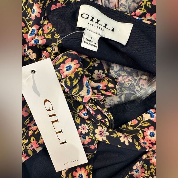 Gilli Sleeveless Back Tie Ditsy Mini Dress Size Small - Picture 10 of 10